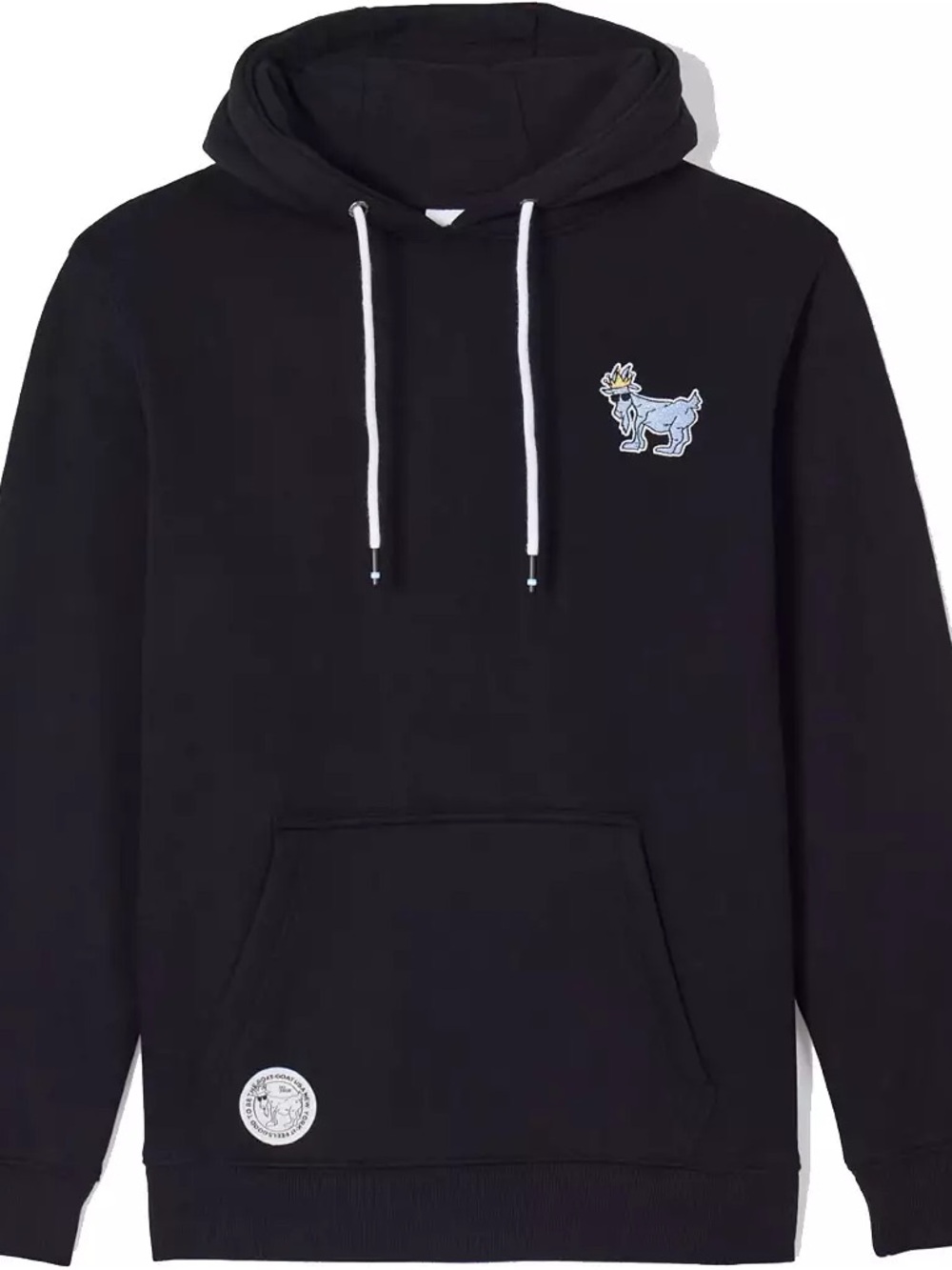 GOAT USA OG Black Hoodie with Small Goat Patch S sweatshirt